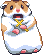 Hamster with cross